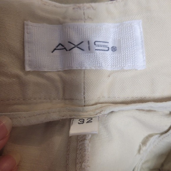 AXIS Pleated Mens Shorts Size 32 Light Yellow - Picture 6 of 9